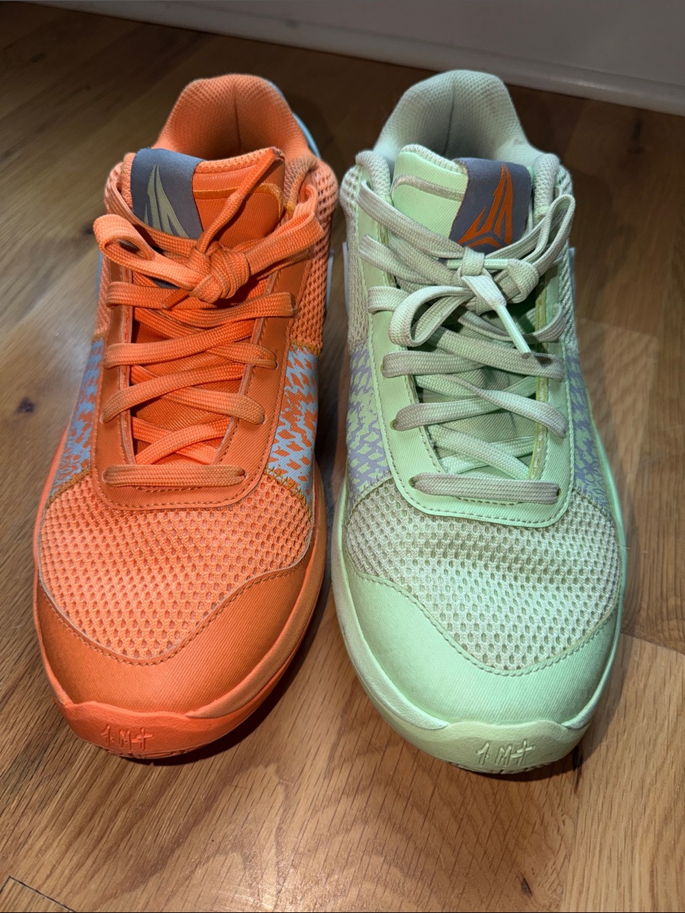 Nike Ja 1 Mismatched Bright Mandarin Mint Green Basketball Shoes Men’s Size 9.5